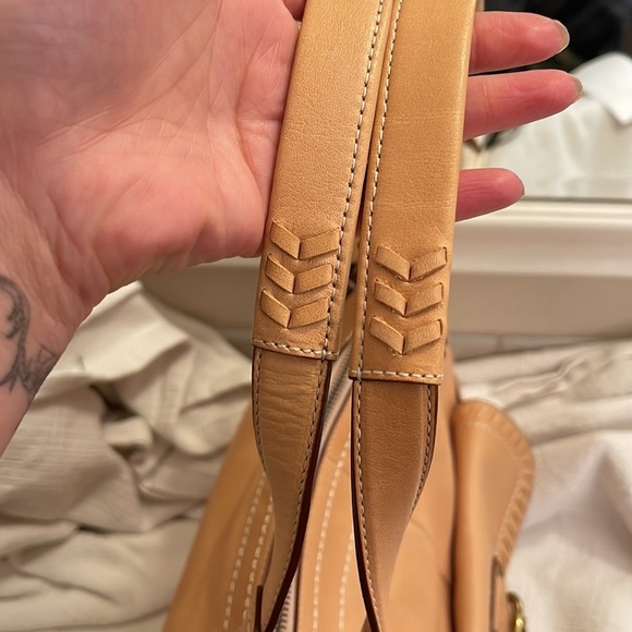 COACH - tan whipstitch satchel- F19018- NWT - Picture 14 of 17